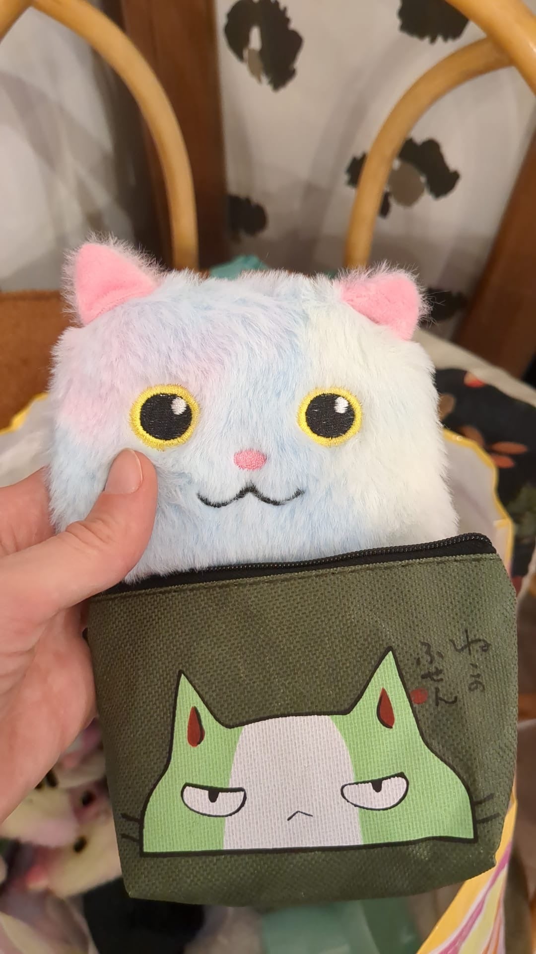 Fluffy Pastel Rainbow Coin Purse Wallet Canterbury Tails Cat Cafe