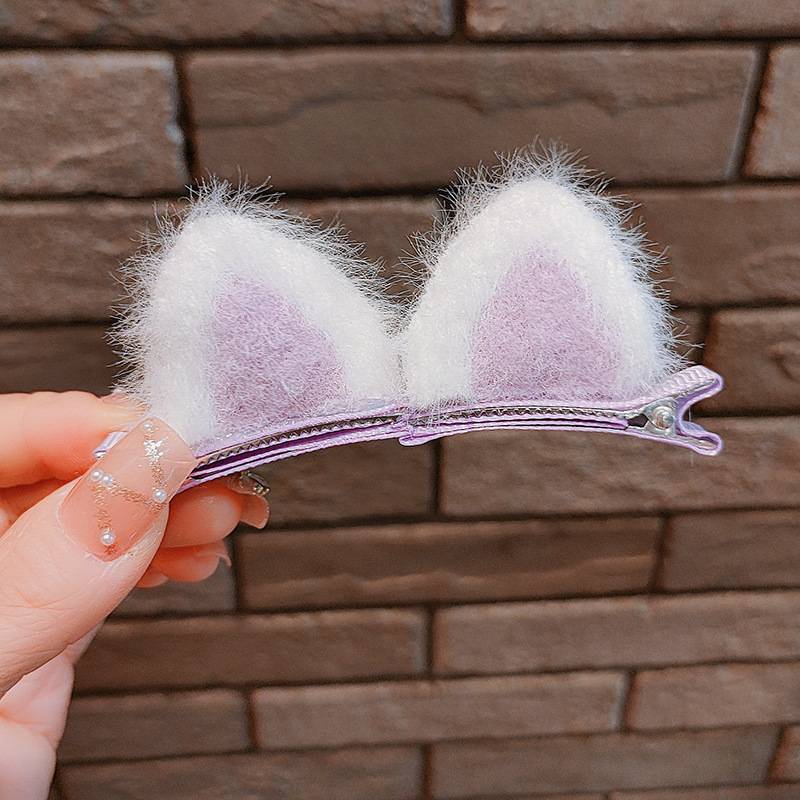 Fluffy Cat Ears Hair Clips