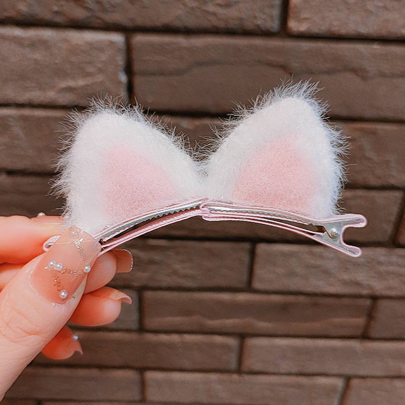 Fluffy Cat Ears Hair Clips