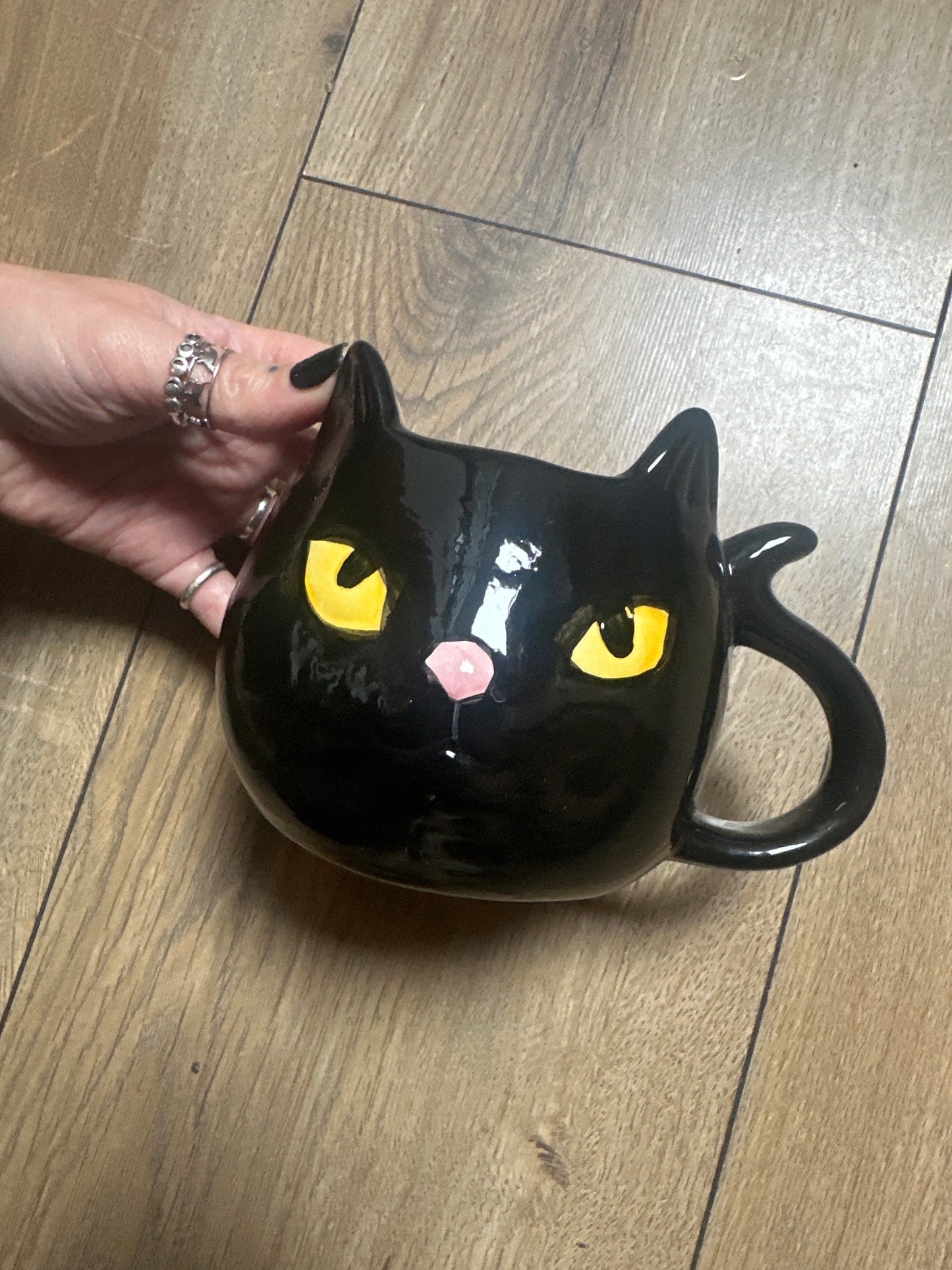Black Cat Shaped Halloween Mug