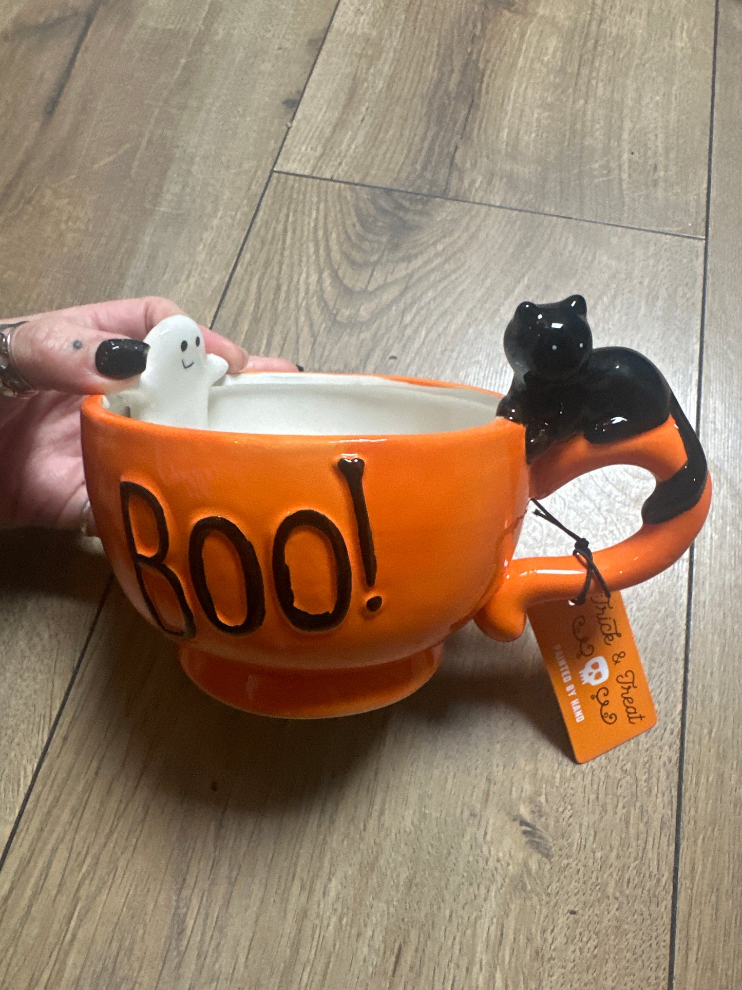 Boo Ghost & Cat Halloween Mug