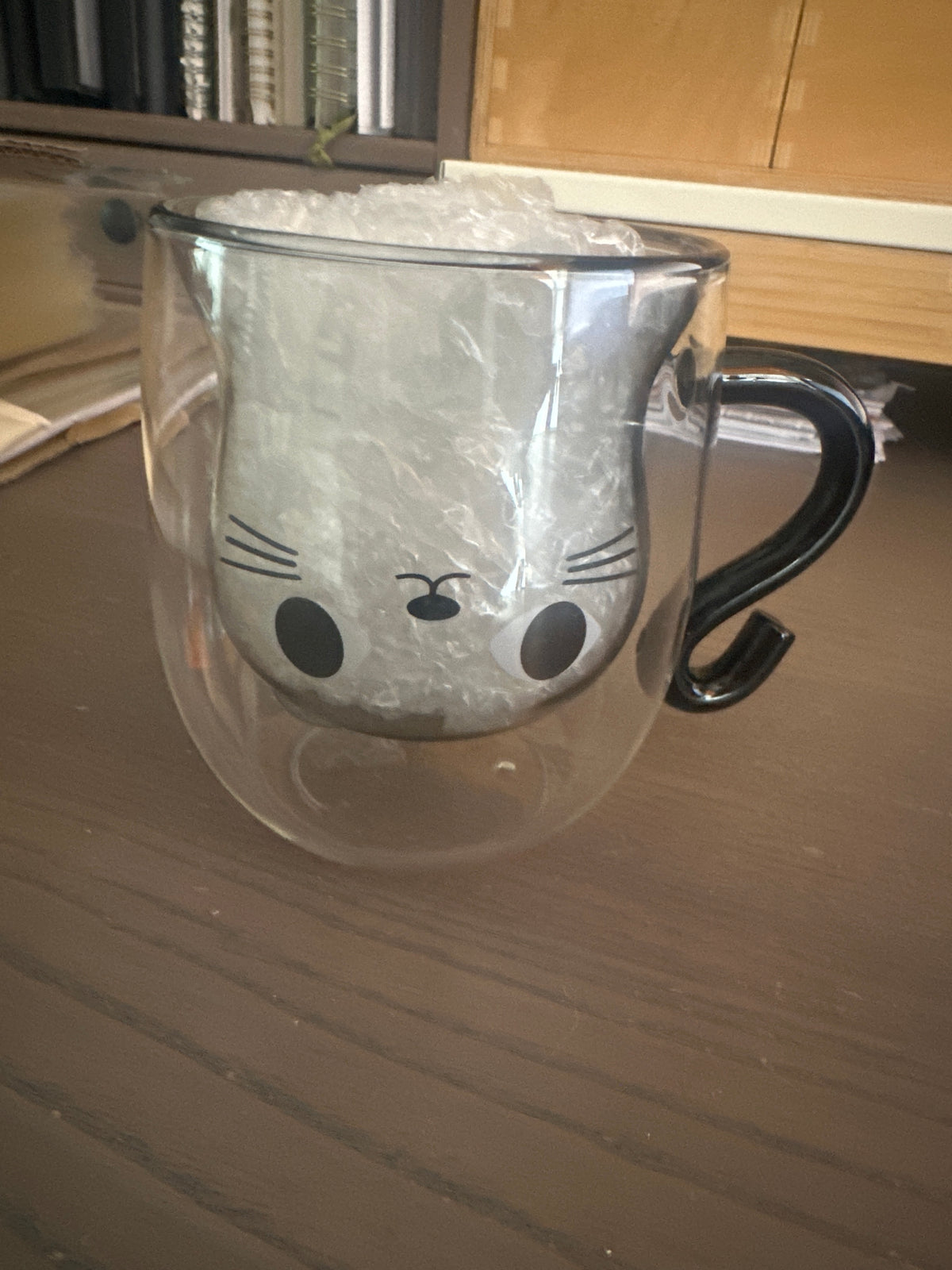 Glass Cat Shaped Mug