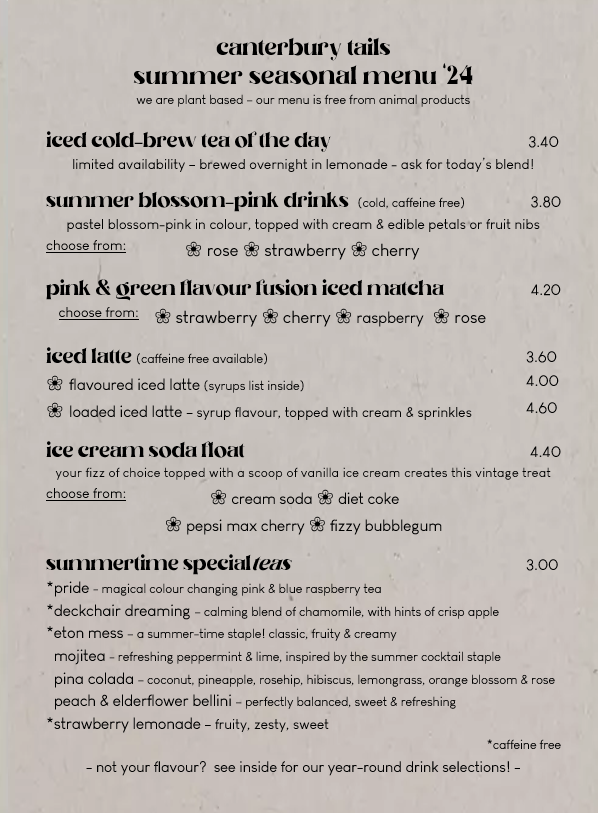 Menu – Canterbury Tails Cat Cafe